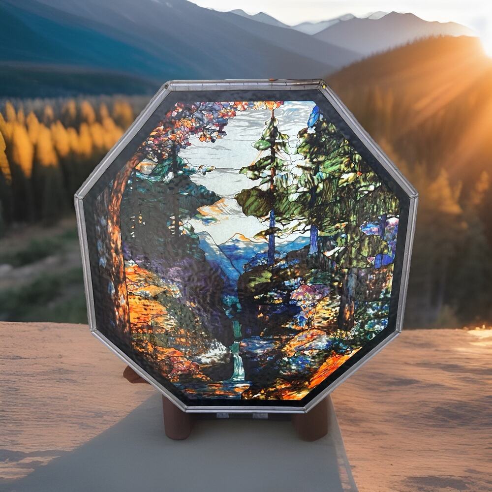 Beautiful “River Of Life” Suncatcher. Made In USA By Glassmasters. 20.75 X 20.75